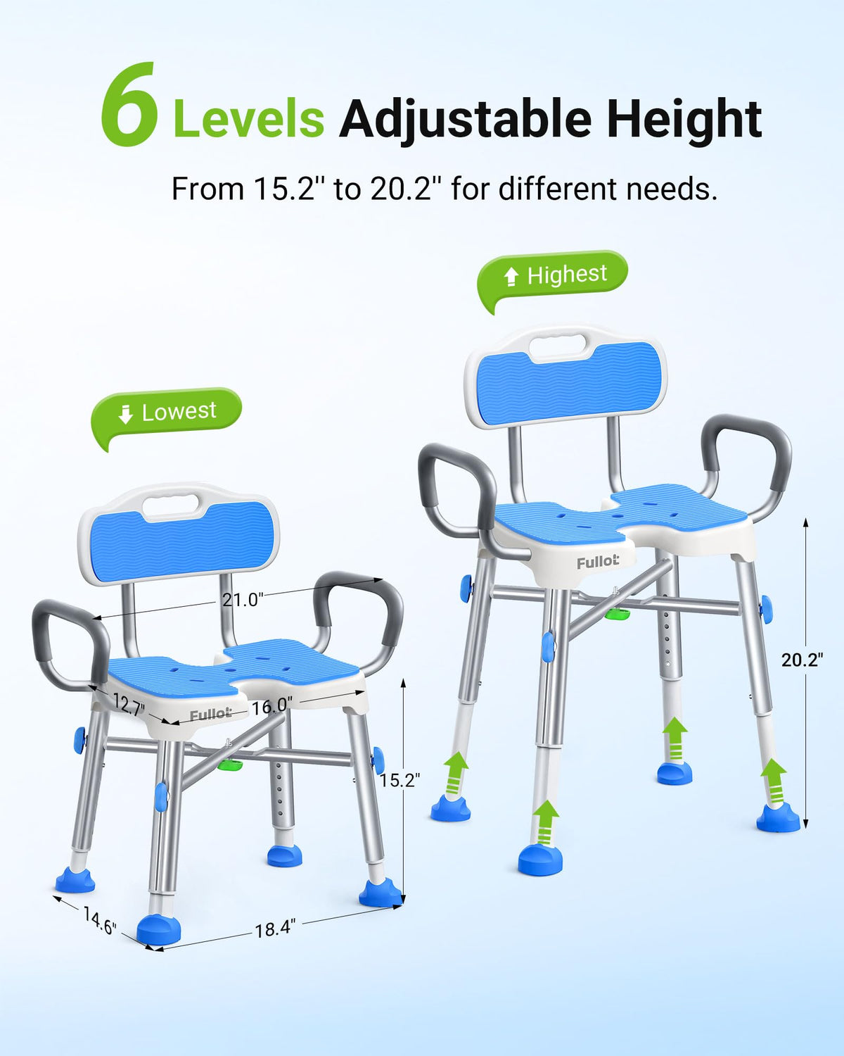 H-Shaped Shower Chair 500 lbs N325636
