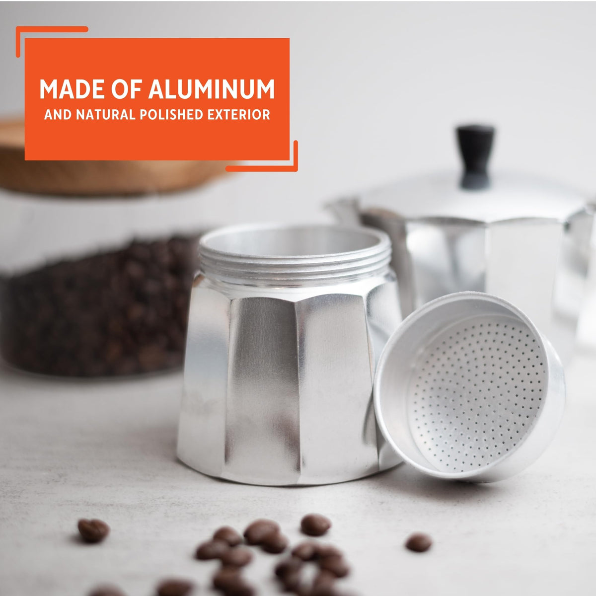 Aluminum Stovetop 6-cup Espresso Maker Q7851