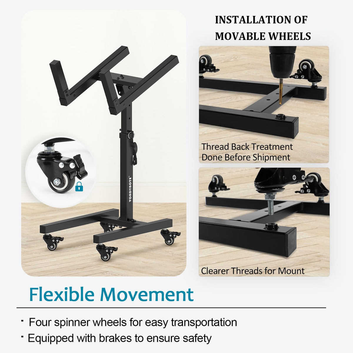 Adjustable Guitar Amp Stand with Wheels K9556