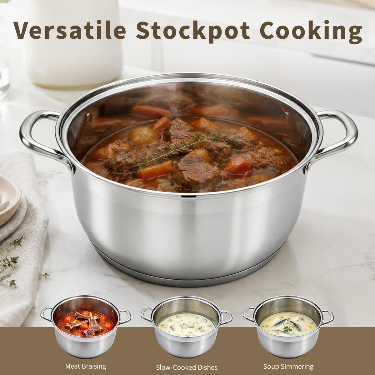 Stainless Steel 12 Quart Stock Pot M88733