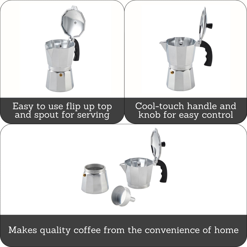 Aluminum Stovetop 6-cup Espresso Maker Q7851
