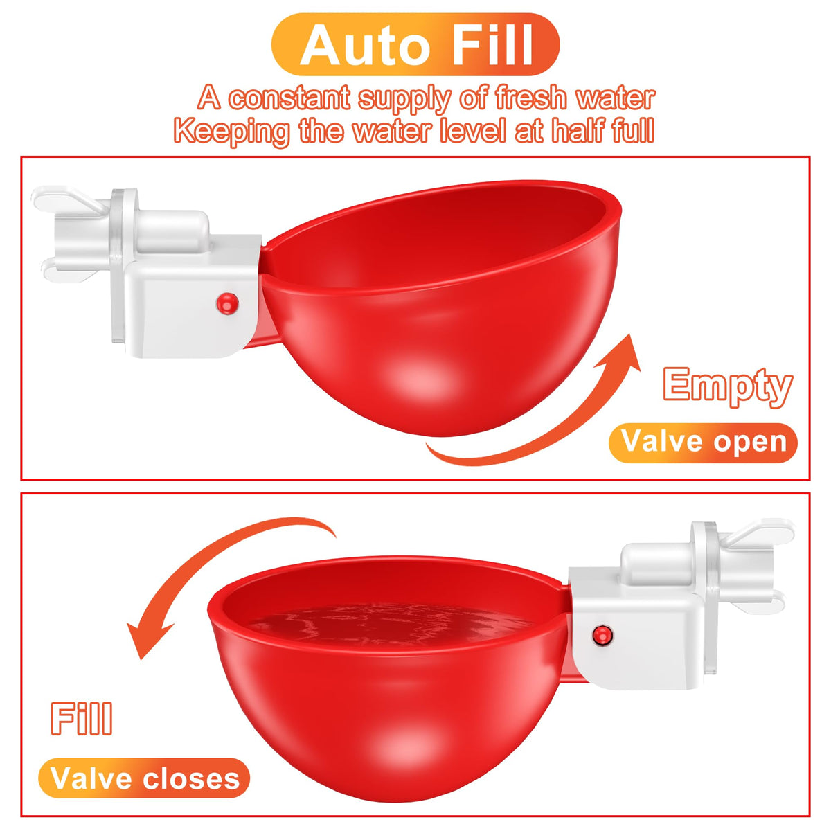 Automatic Chicken Waterer Cups 6 Pack H67192