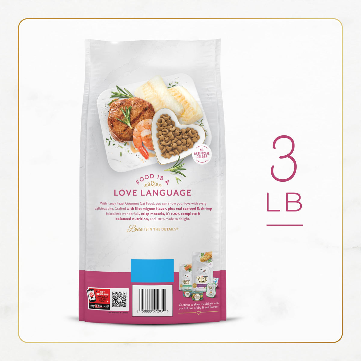 Dry Cat Food Filet Mignon Flavor 3 lb. Bag C73424