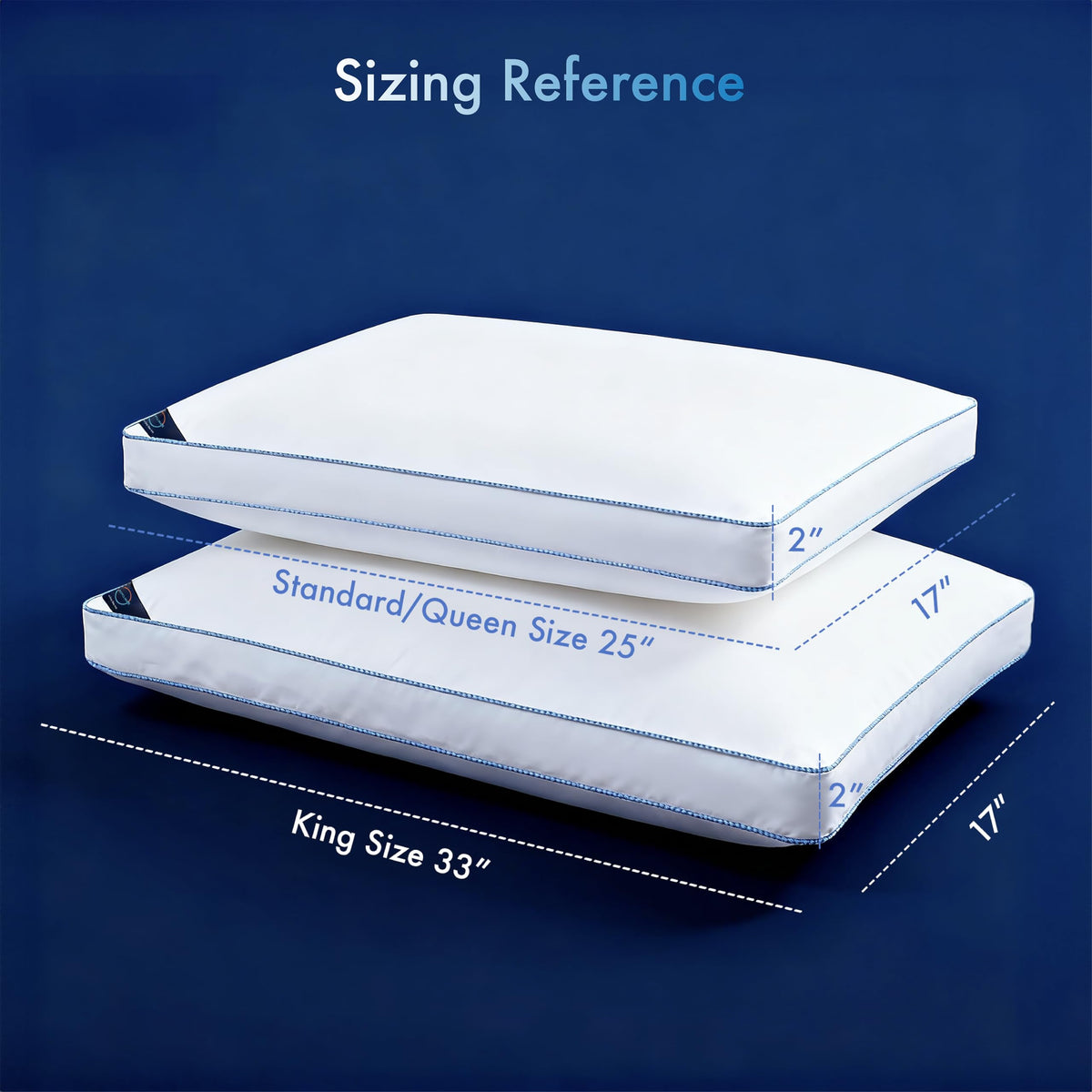 Temperature Regulating King Size Down Alternative Pillow with 2” Gusset B302755