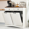 Antique White Double Tilt Out Trash Cabinet B17142