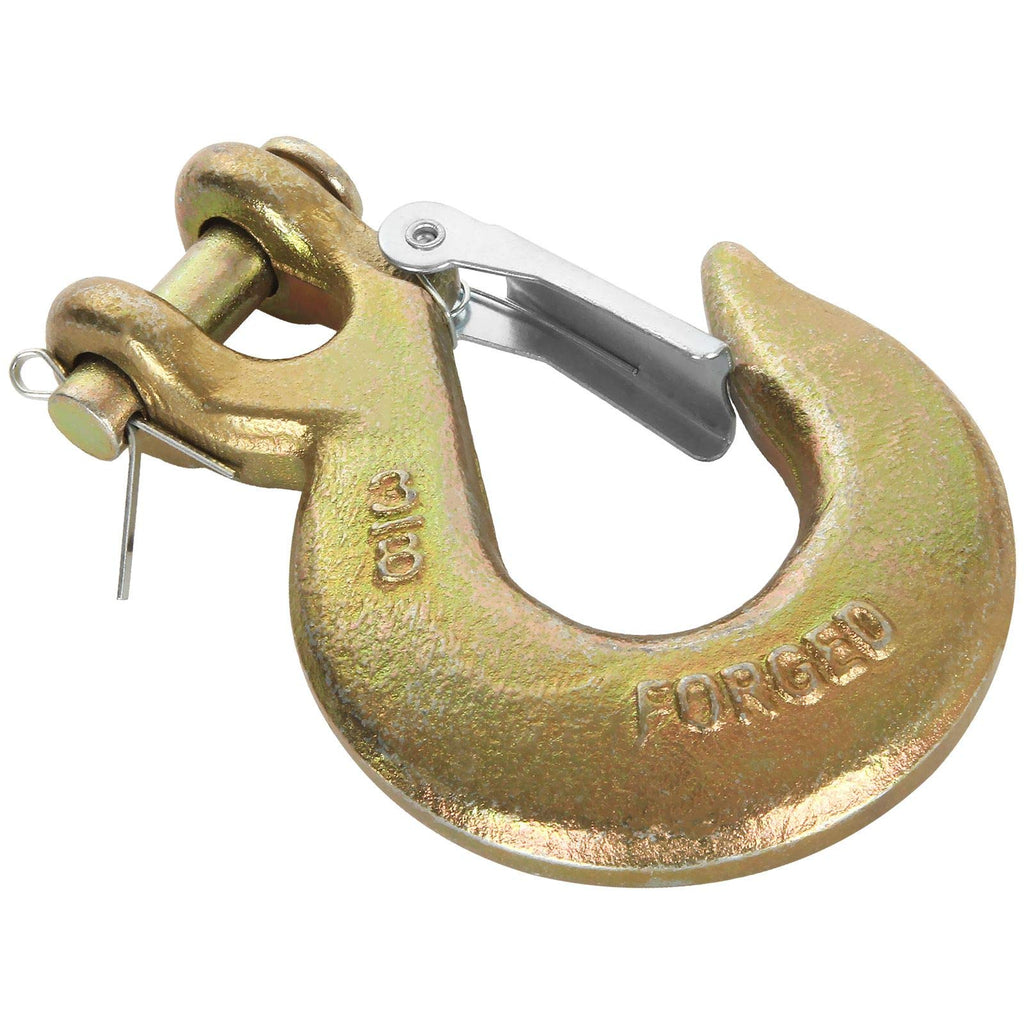 3/8 Inch Clevis Slip Hook with Safety Latch, 18000 Lb Capacity R31501