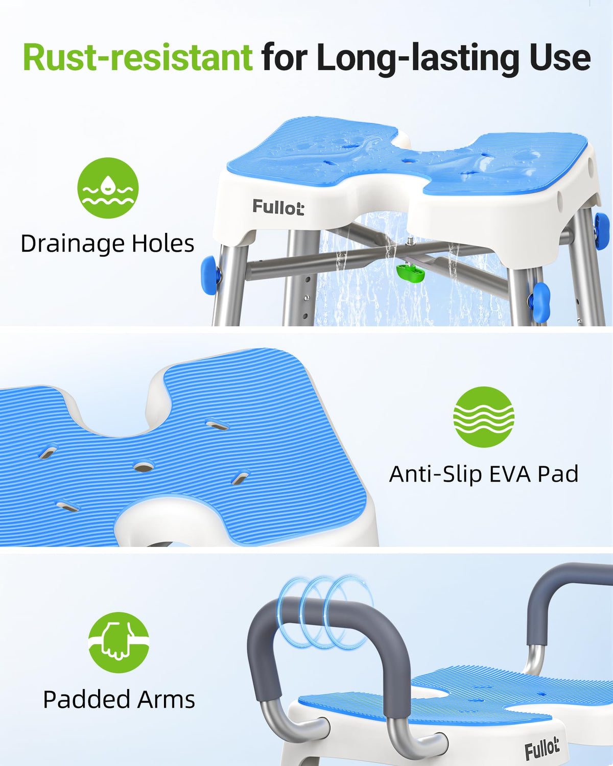 H-Shaped Shower Chair 500 lbs N325636