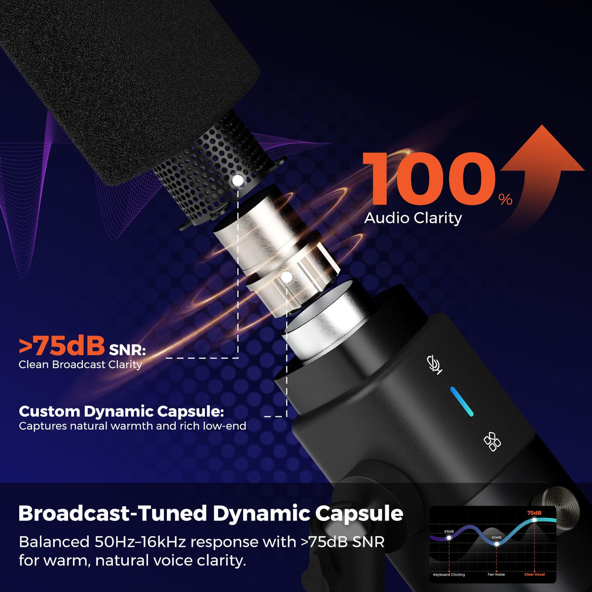 Dynamic Microphone with USB/XLR B285423