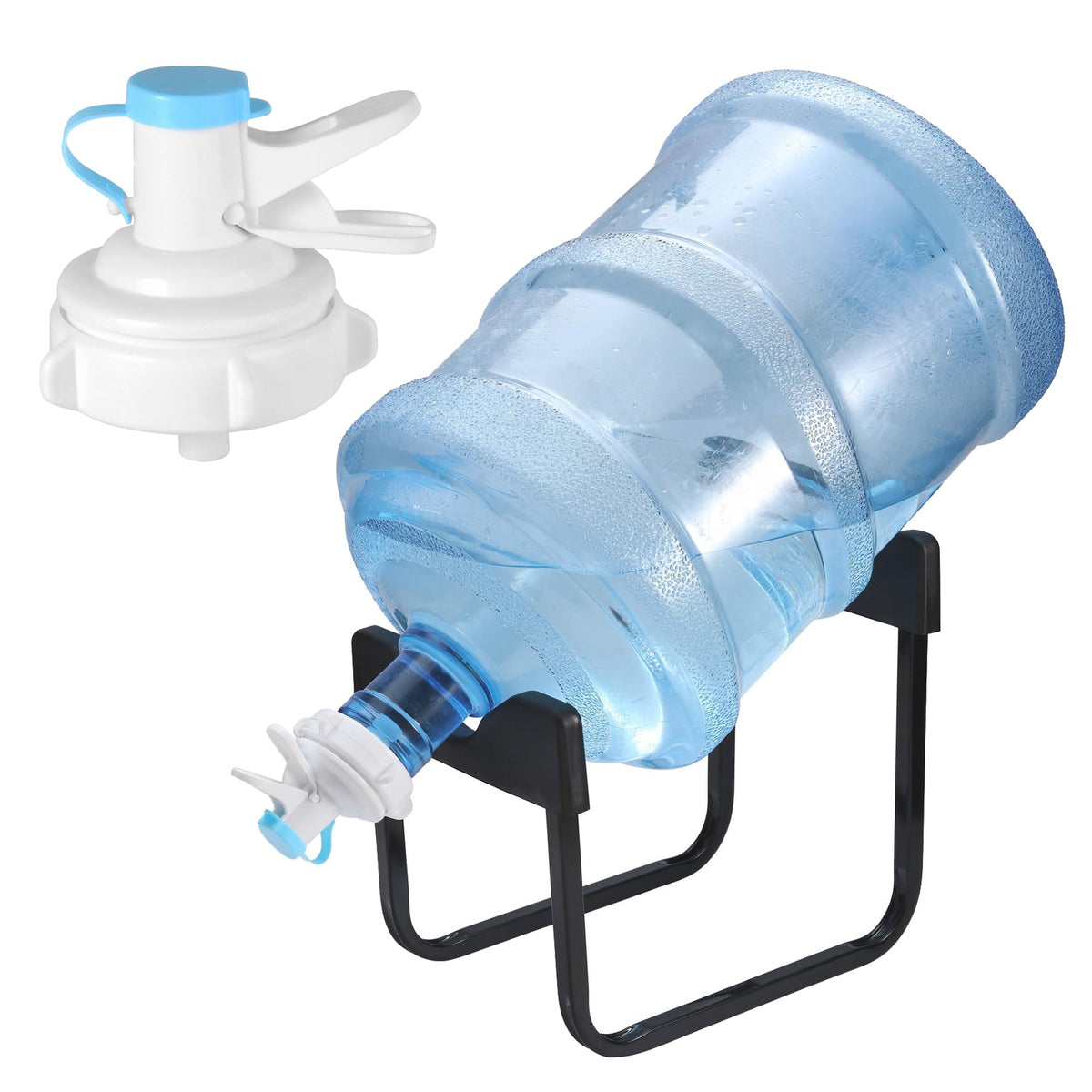 Stainless Steel 3-5 Gallon Water Jug Stand with 2 Dispenser Valves H6213