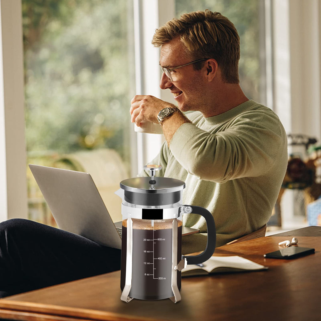 34oz Stainless Steel French Press Coffee Maker A982566