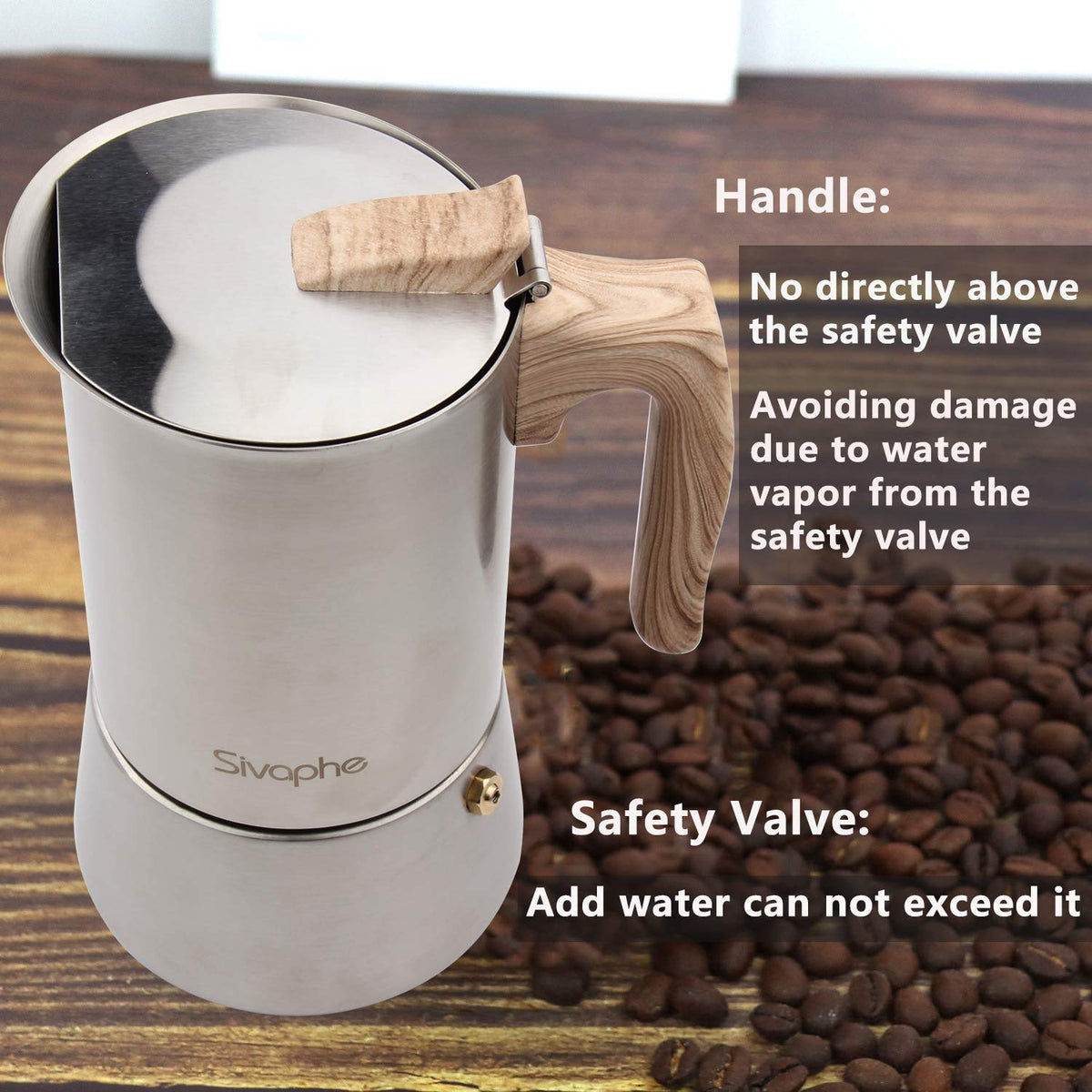 4 Cups Stainless Steel Stovetop Espresso Coffee Maker 10 oz Moka Pot C284063