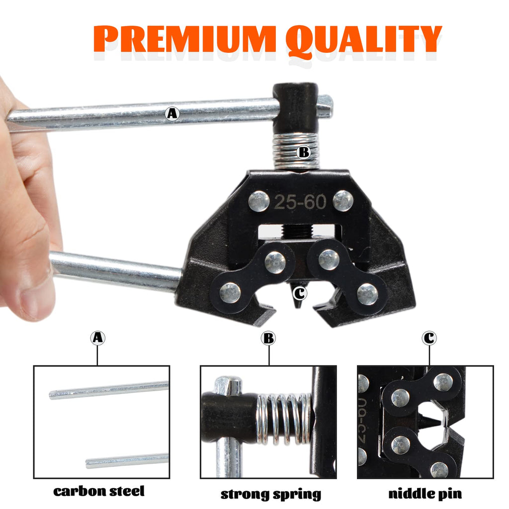 Roller Chain Breaker Cutter Puller Tool Kit #25-60 Chains Y138