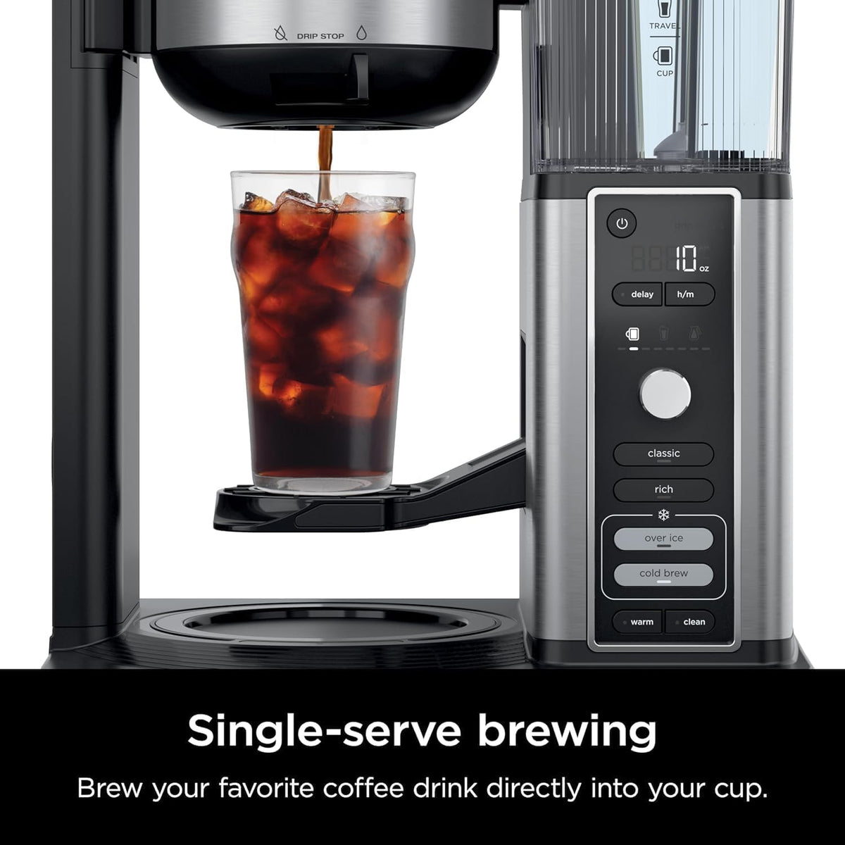 Hot & Iced XL Coffee Maker with Rapid Cold Brew, 8 Sizes, Black R57732