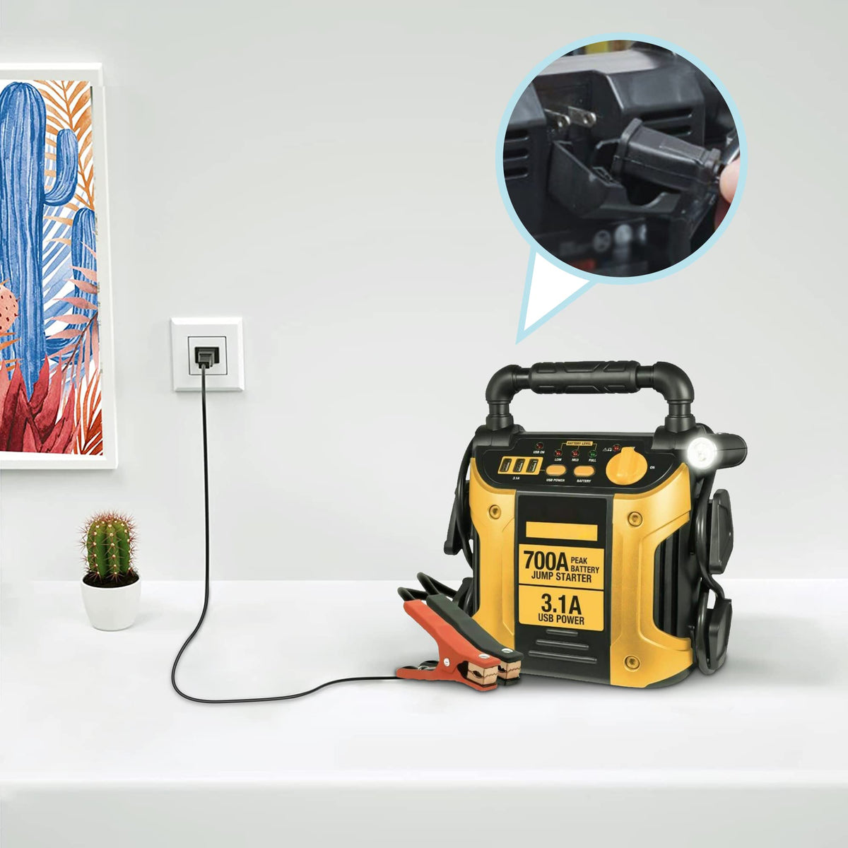12V Jump Starter Charger Cable H211