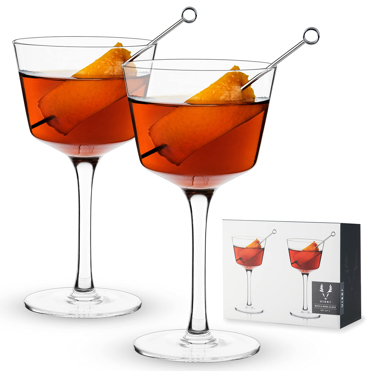 Stemmed Crystal Cocktail Glasses Set of 2 G608199