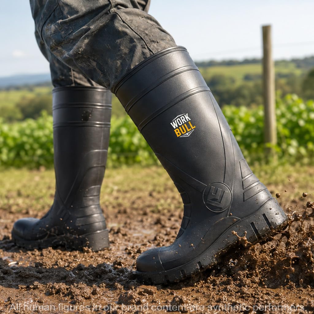 Men's Steel Toe Waterproof Knee High Work Boots P77597