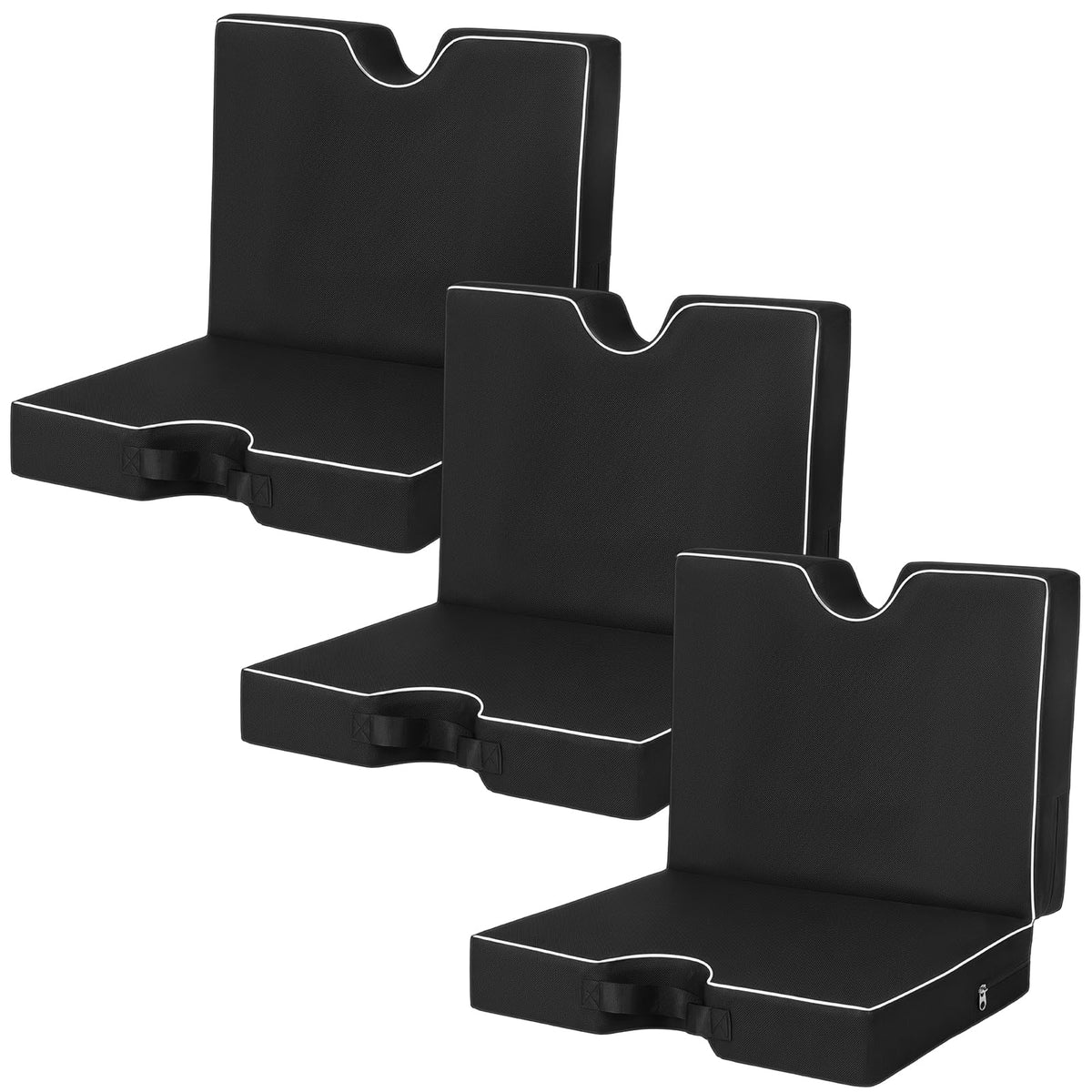 3 Pcs Portable Bleacher Chair Cushions with Handle G6739