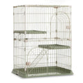 3/4-Tier Wire Cat Cage Playpen Kennel with Hammock Q262