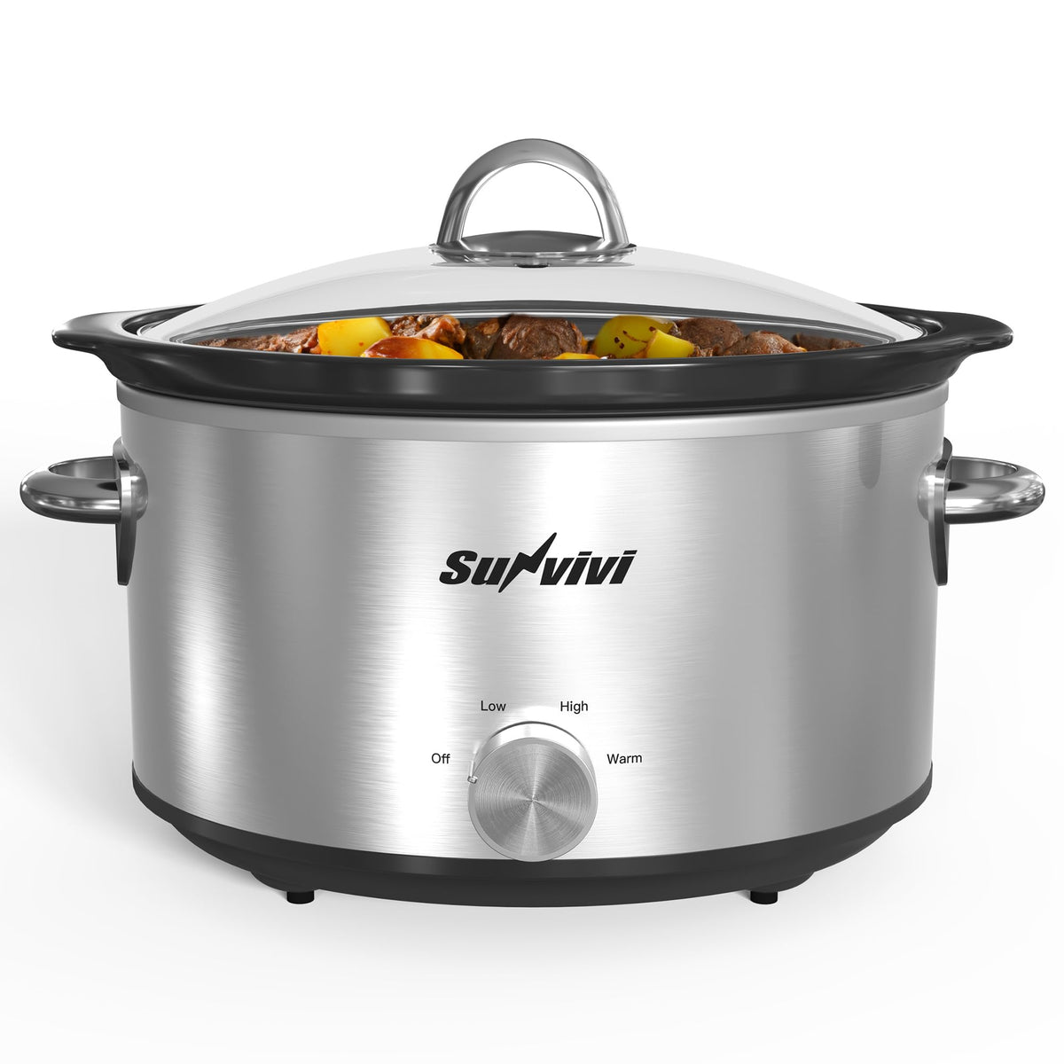 Small 4QT Slow Cooker with Ceramic Pot L40866