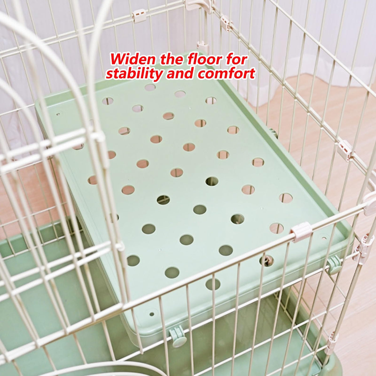 3/4-Tier Wire Cat Cage Playpen Kennel with Hammock Q262
