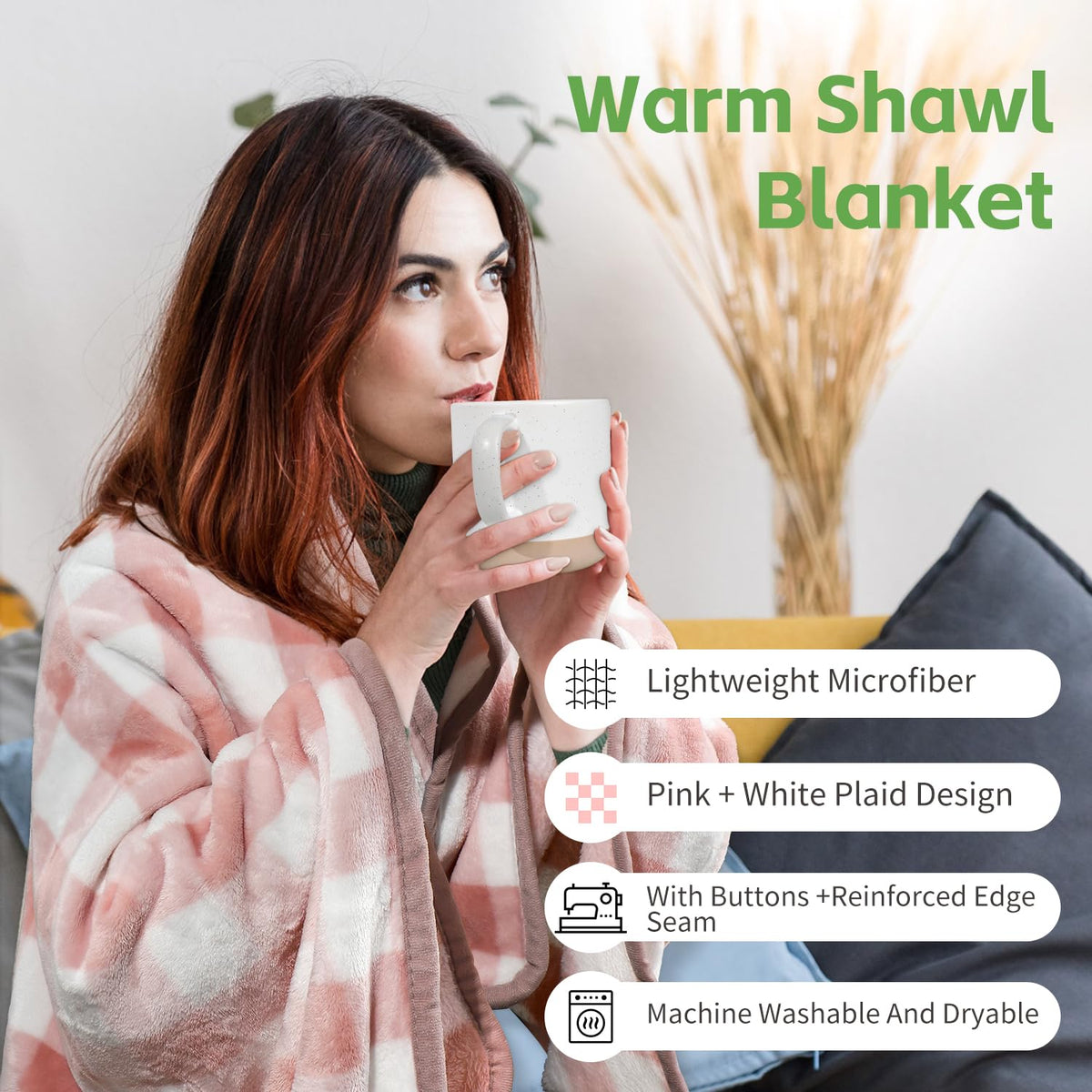 Get Well Gift Basket with Throw Blanket A9673