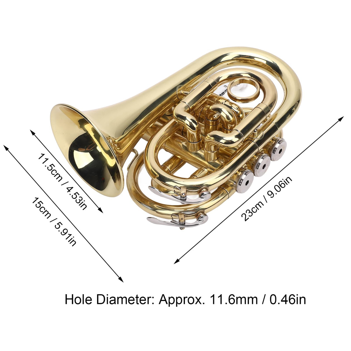 Bb Pocket Trumpet with 7C Mouthpiece and Hard Case Z16932