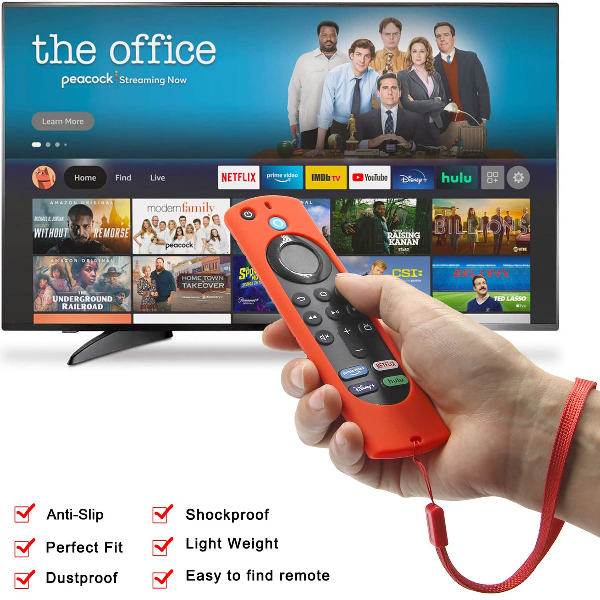 Silicone Remote Cover with Lanyard O864