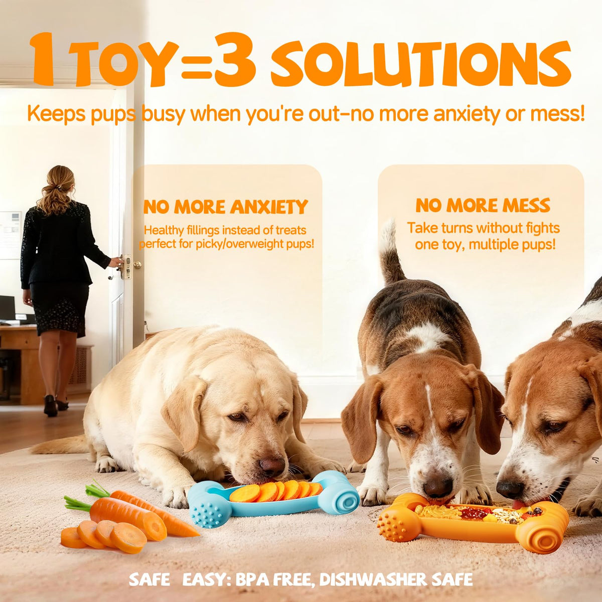 2-Pack Slow Feeder Chew Toy V63398