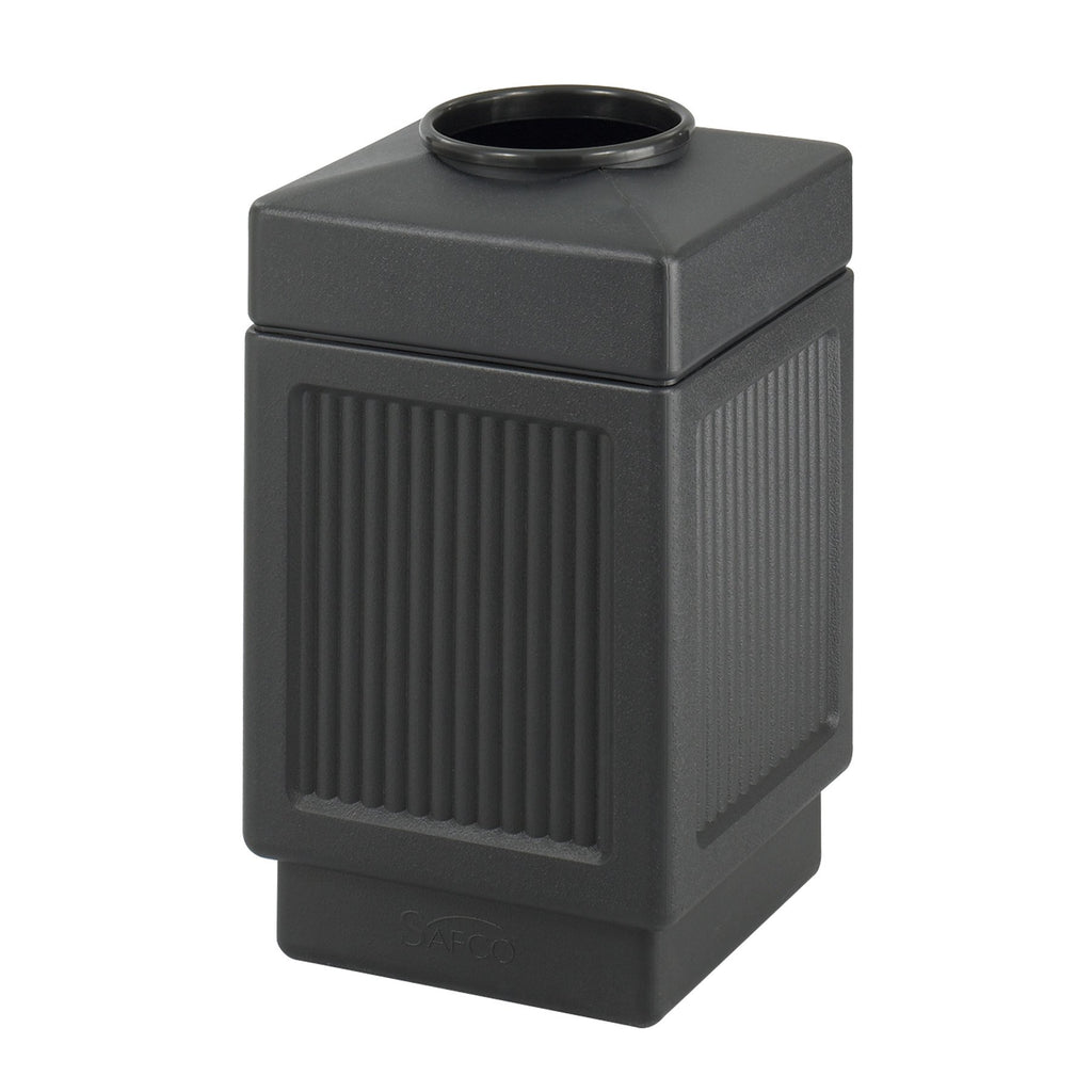 38 Gallon Black Open Top Trash Can E324002
