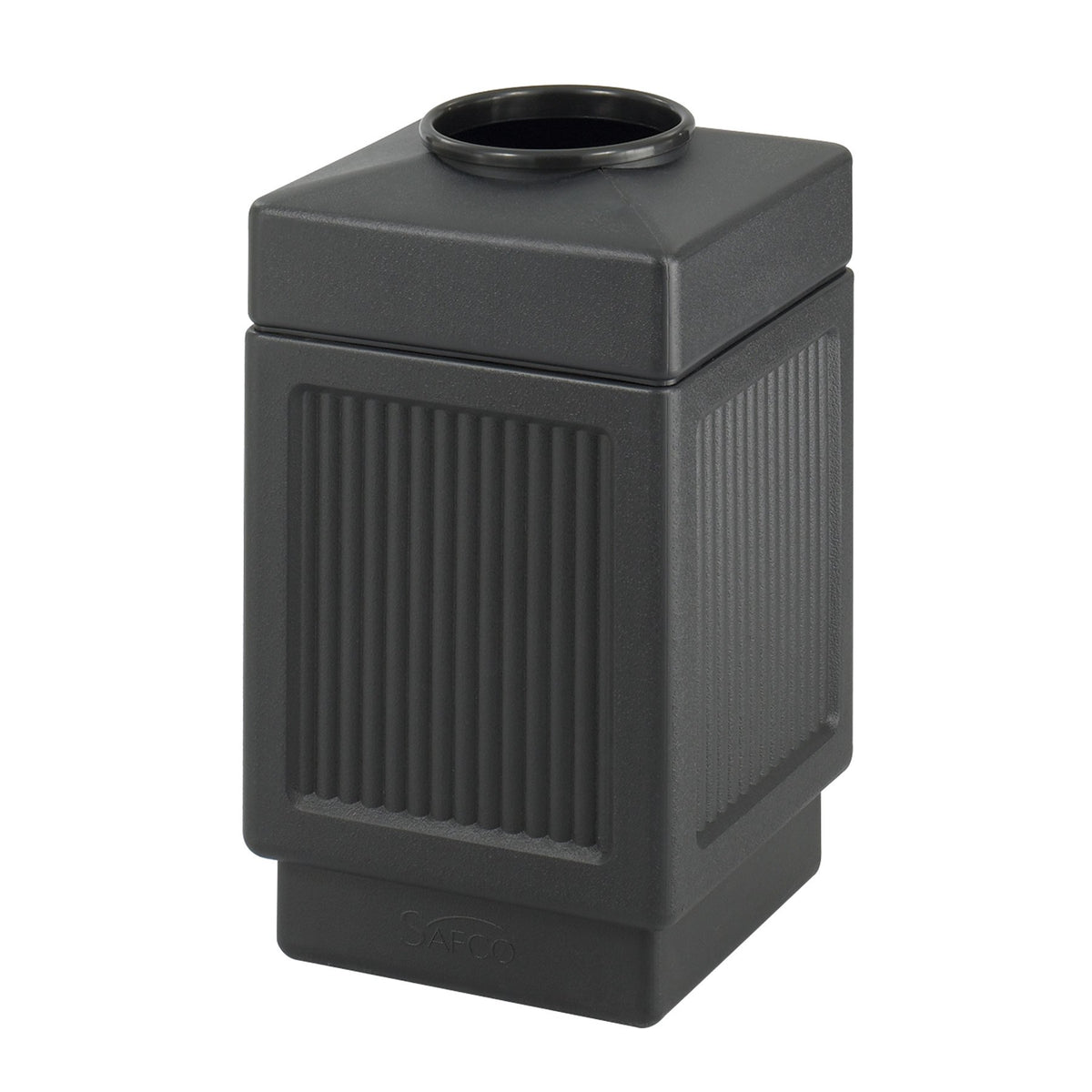 38 Gallon Black Open Top Trash Can E324002