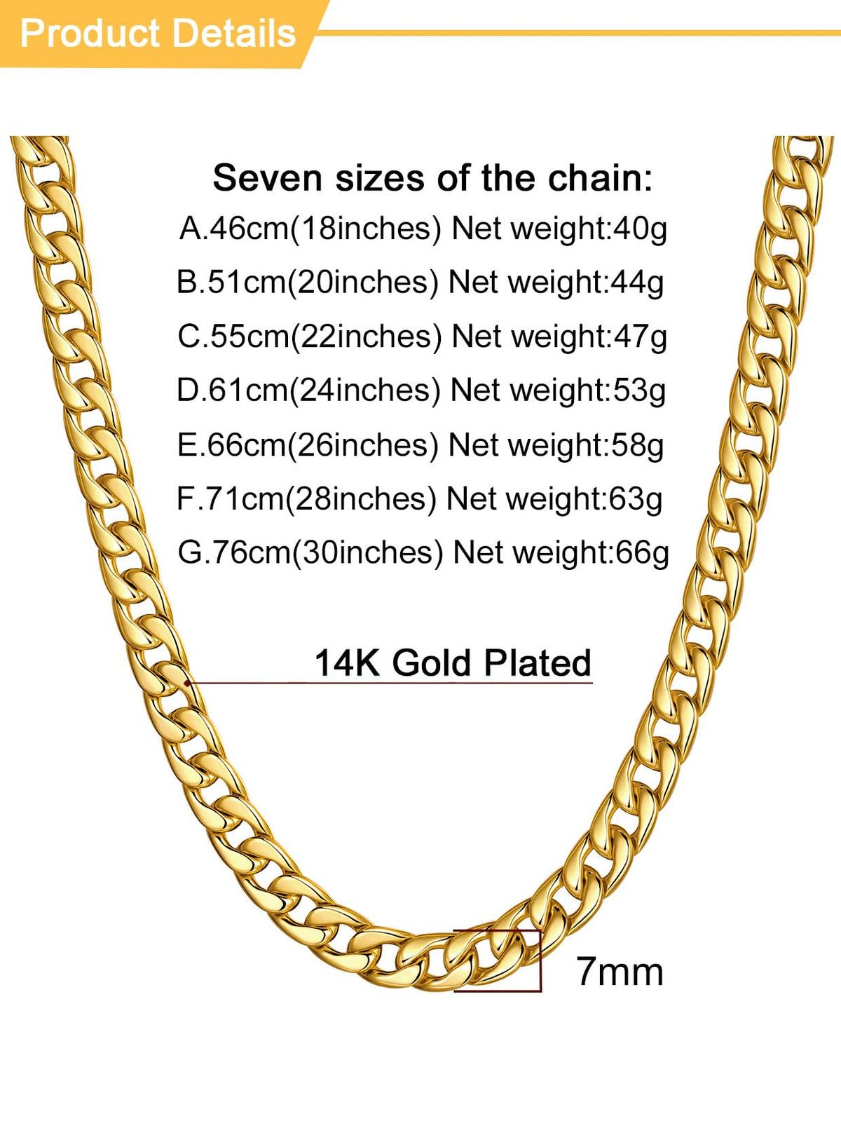 Cuban Link Chain Stainless Steel Necklace O83319