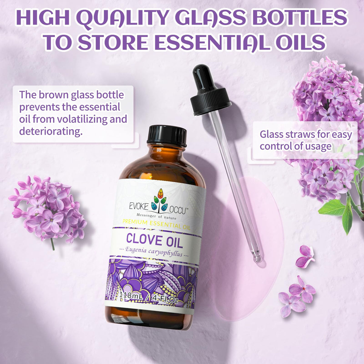 Clove and Lavender Essential Oil 4 Fl Oz F9423