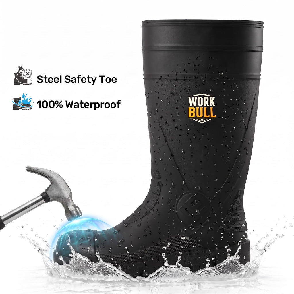 Men's Steel Toe Waterproof Knee High Work Boots P77597