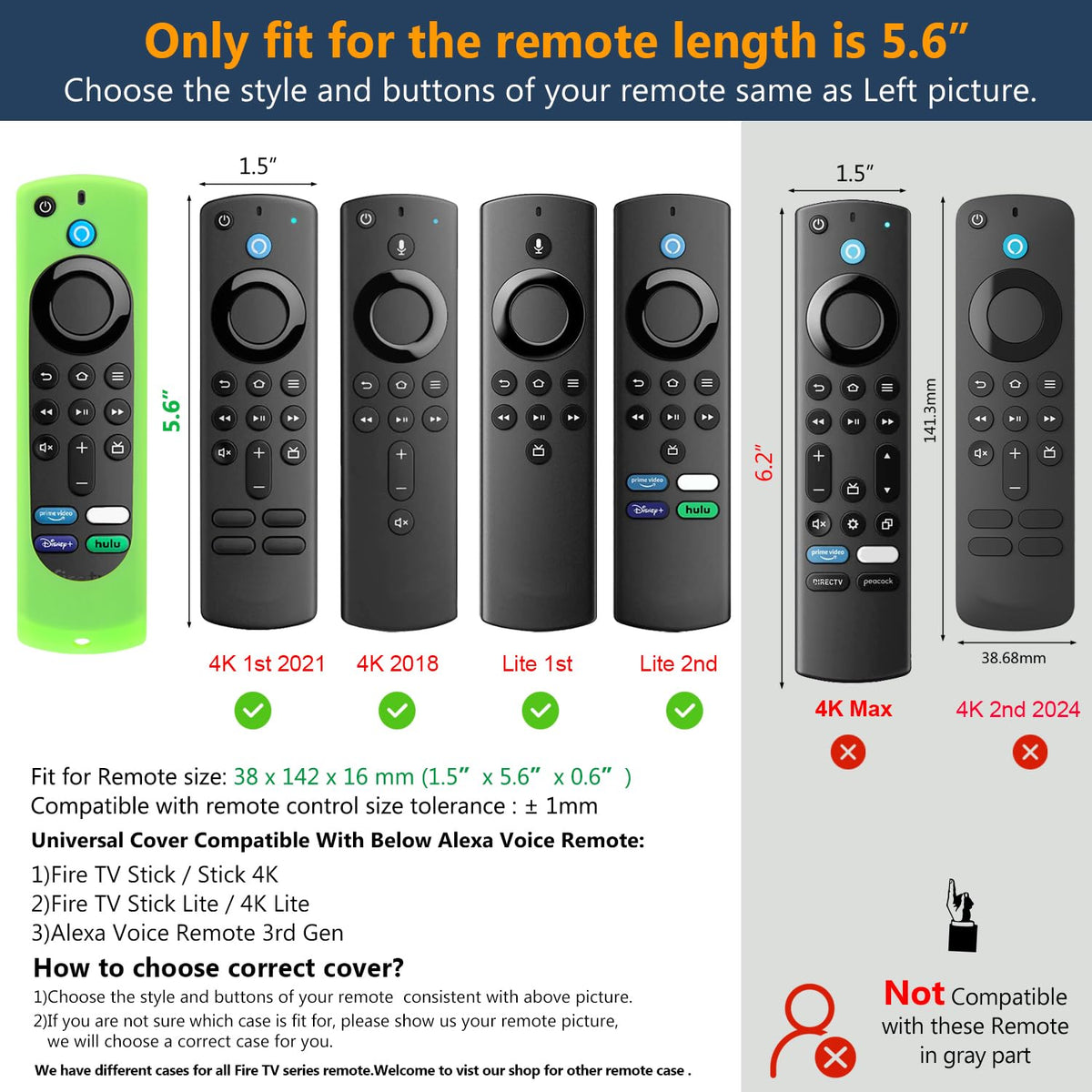 Silicone Remote Cover with Lanyard O864