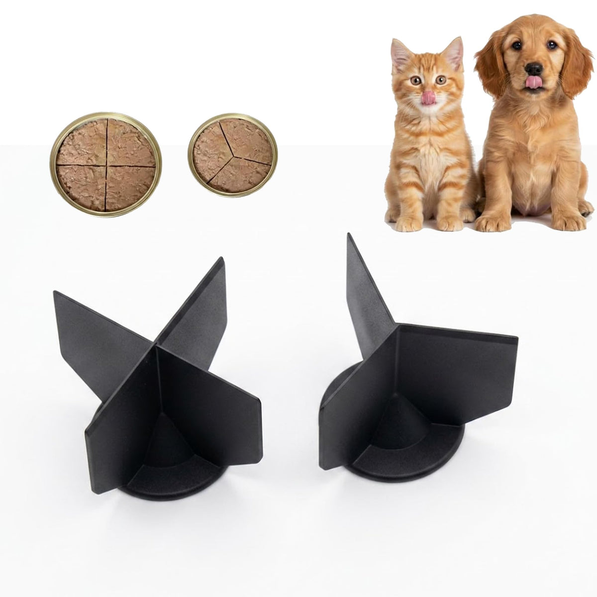 Black 2 Pack Pet Food Can Divider A571