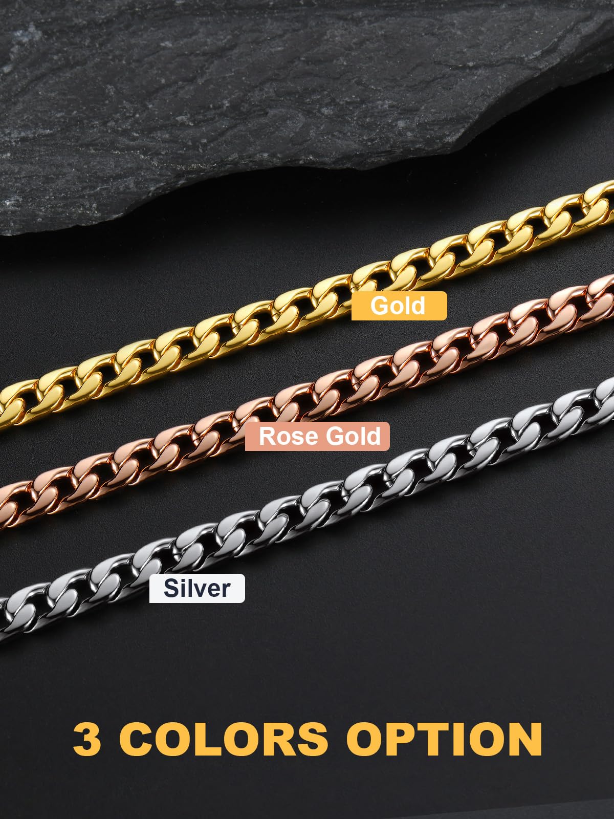 Cuban Link Chain Stainless Steel Necklace O83319