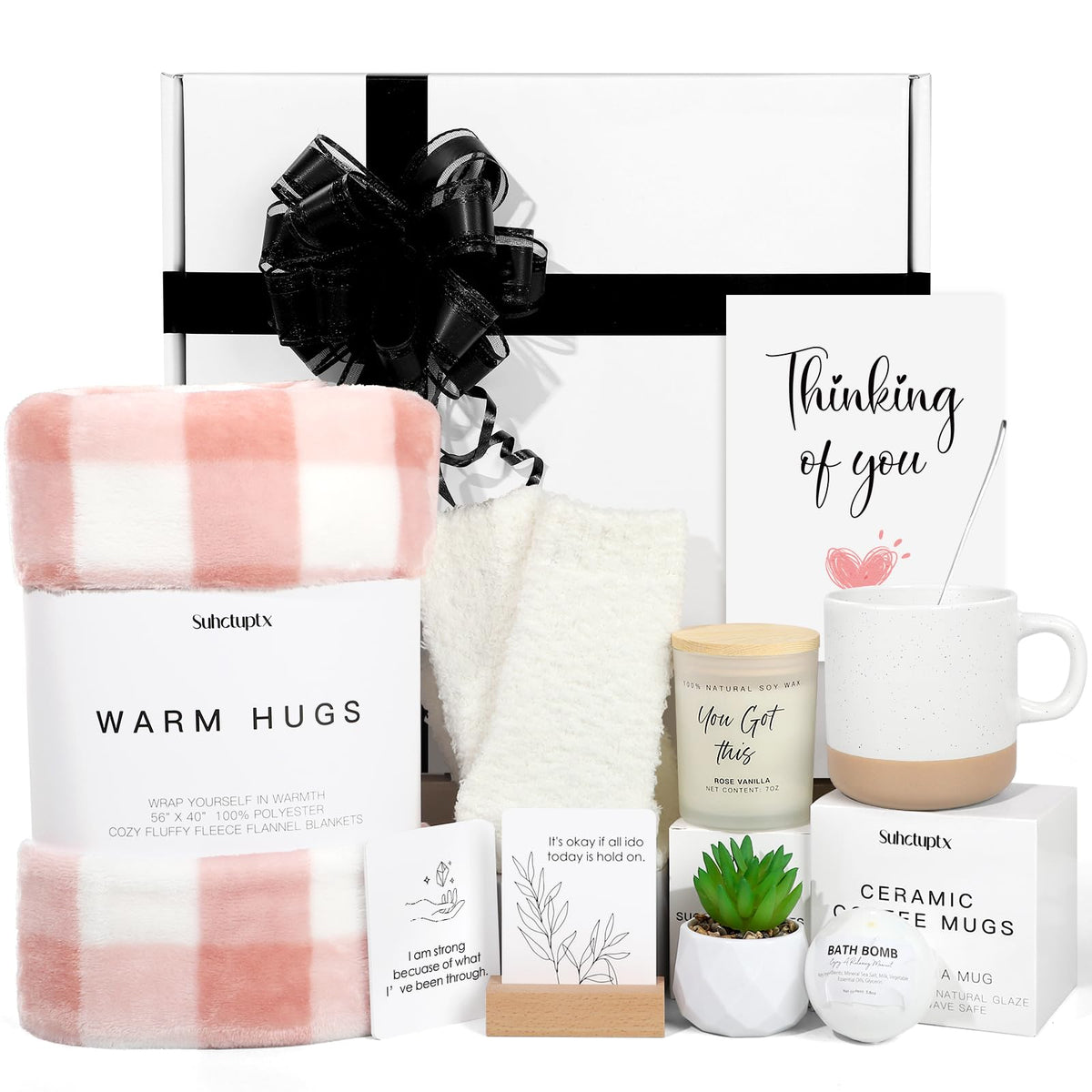 Get Well Gift Basket with Throw Blanket A9673