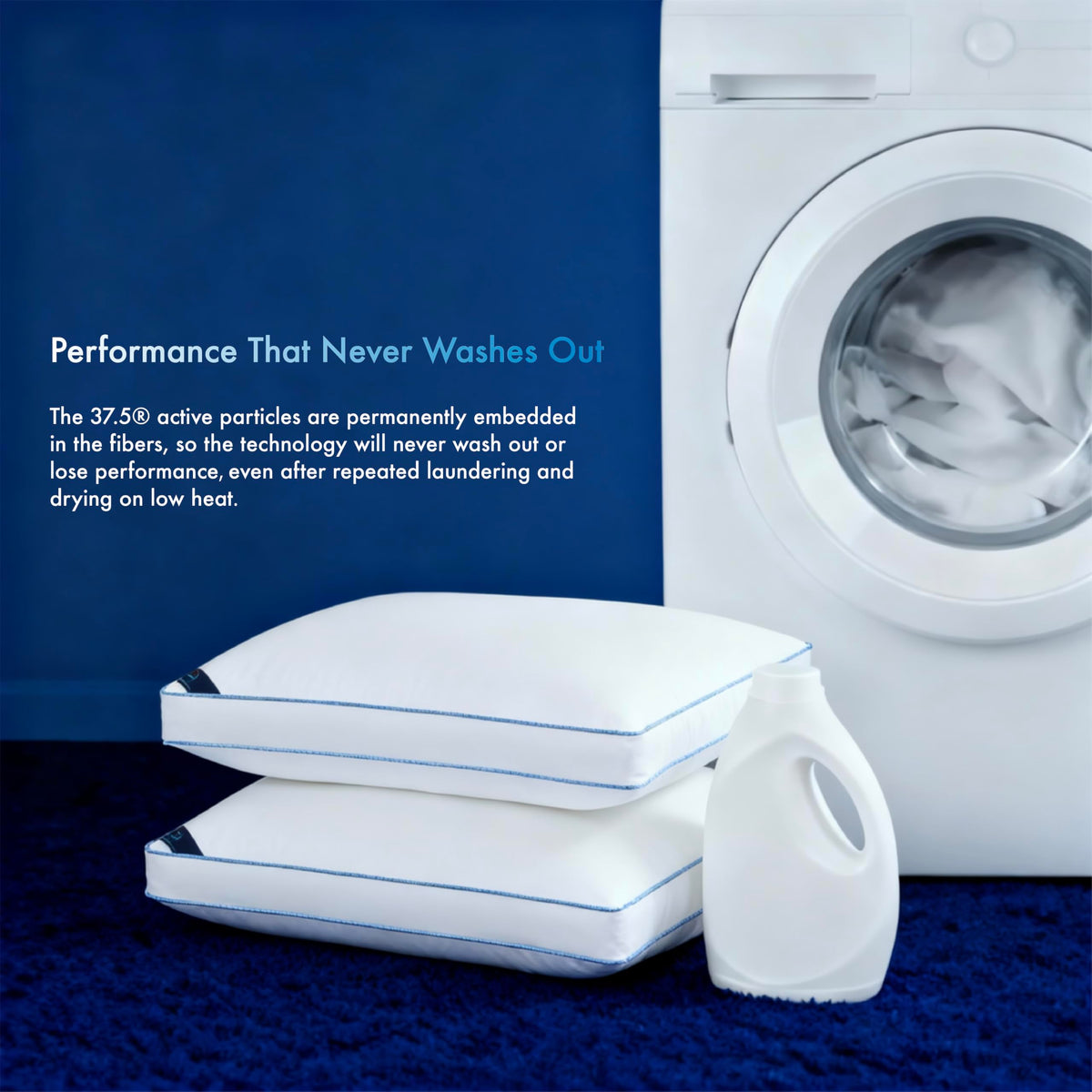Temperature Regulating King Size Down Alternative Pillow with 2” Gusset B302755