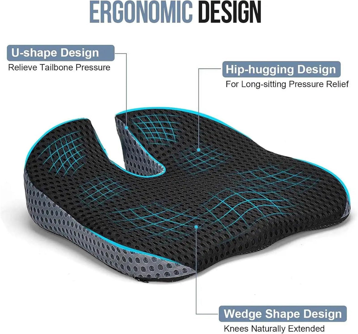 Memory Foam Car Booster Seat Cushion W630411