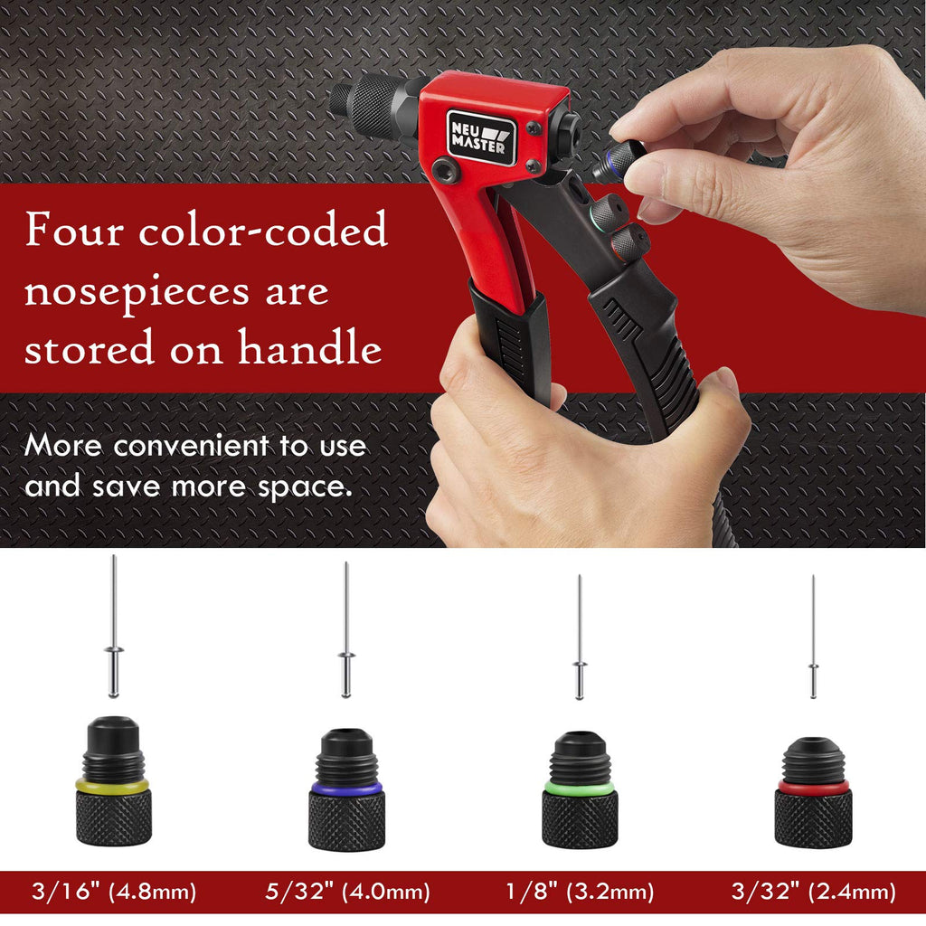 Rivet Gun Tool Kit with 200 Rivets D789473