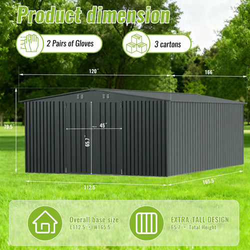 10x14 FT Metal Storage Shed G99708