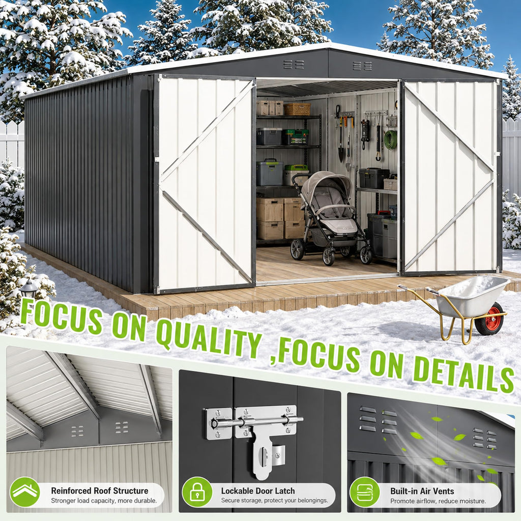 10x14 FT Metal Storage Shed G99708