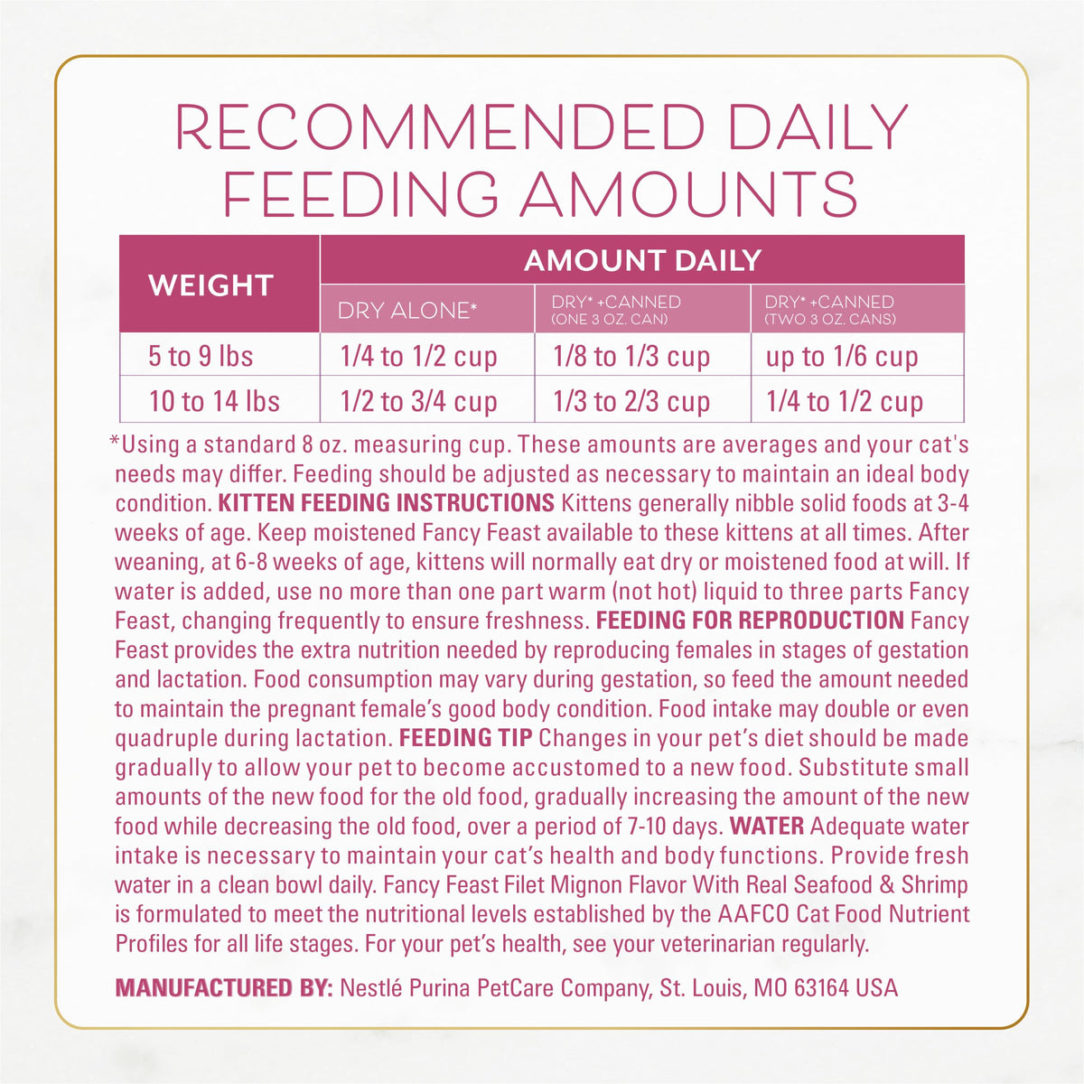 Dry Cat Food Filet Mignon Flavor 3 lb. Bag C73424