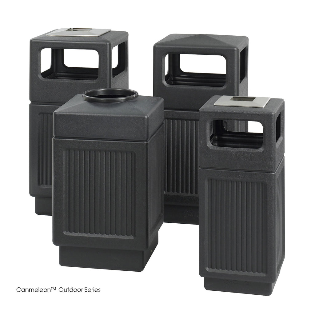 38 Gallon Black Open Top Trash Can E324002