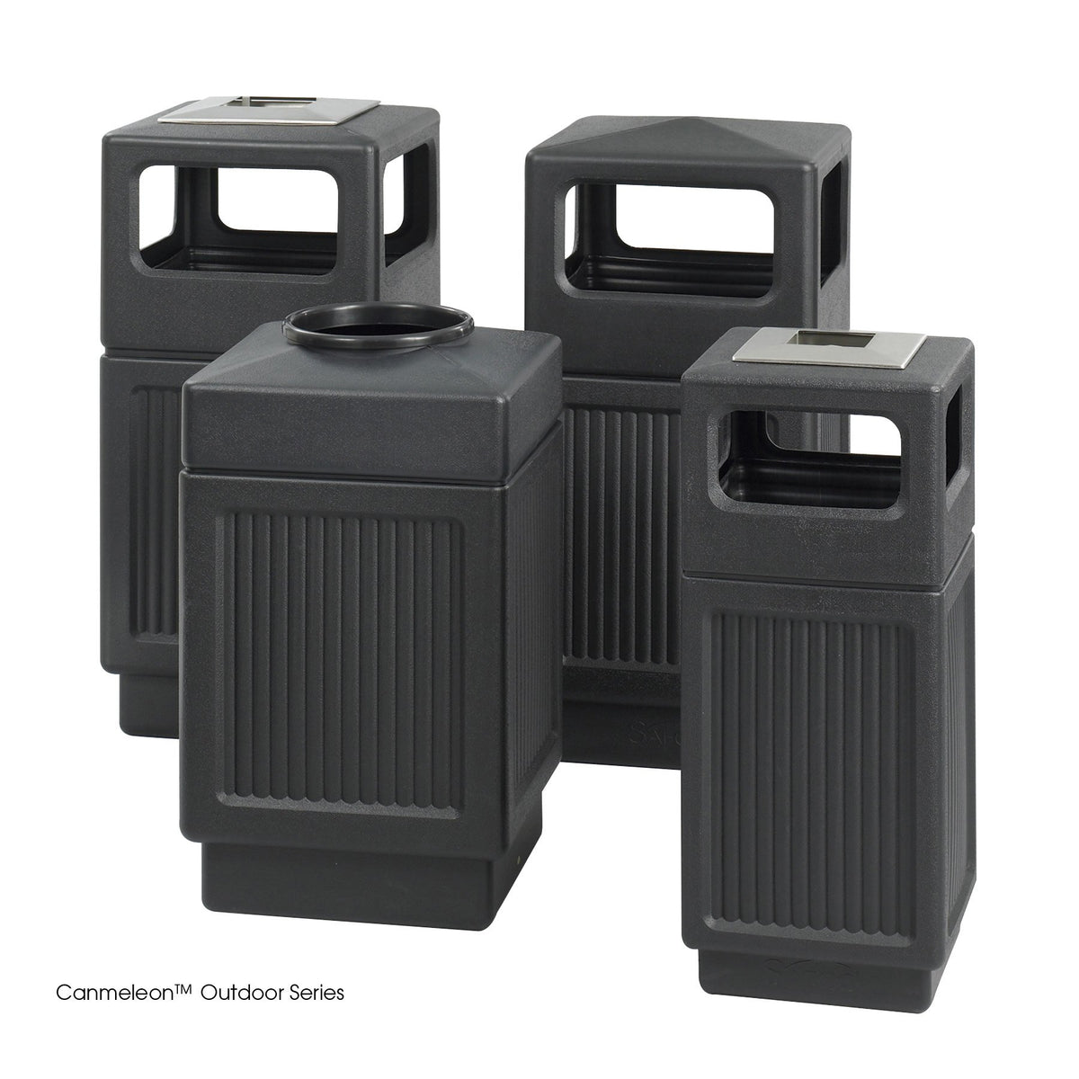 38 Gallon Black Open Top Trash Can E324002