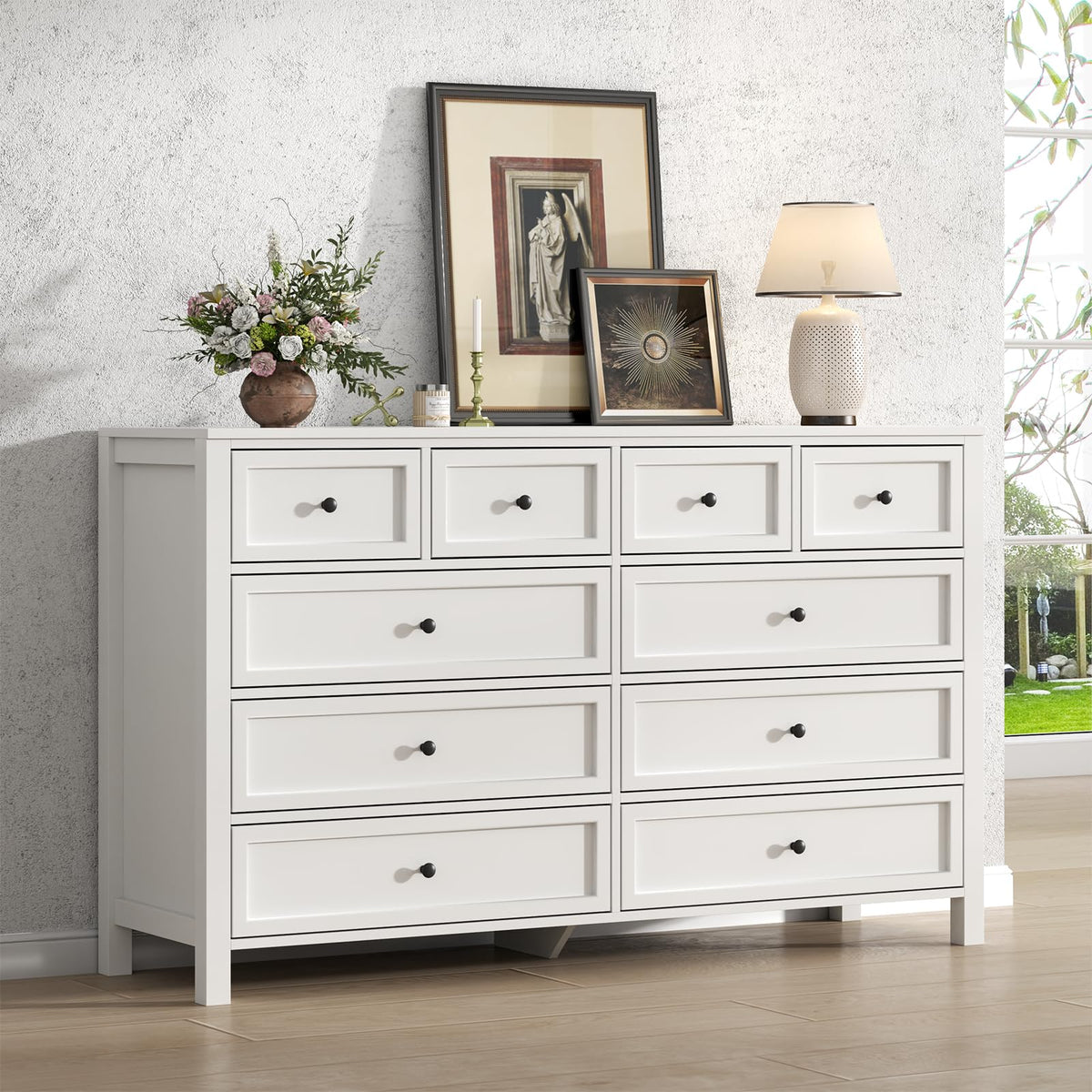 White 10 Drawers Dresser Q773794