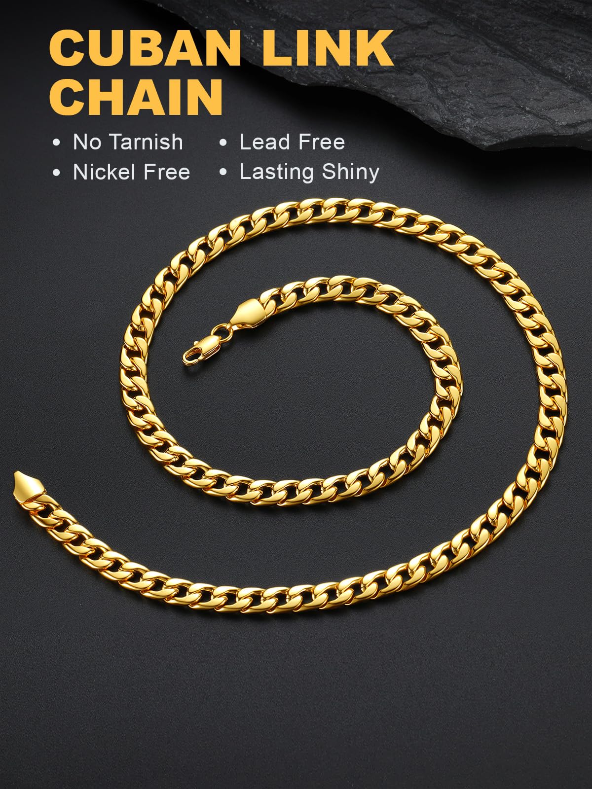 Cuban Link Chain Stainless Steel Necklace O83319