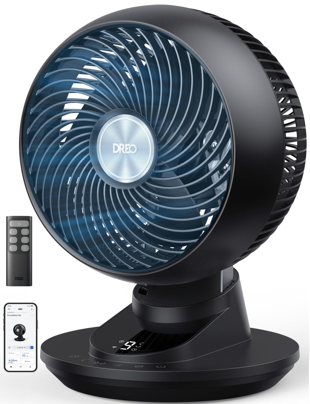 12 Inches 90° Oscillating Smart Desk Fan Q449