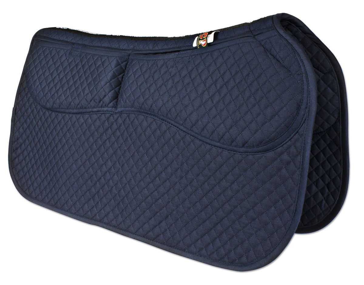 Thermoregulating Western Saddle Pad with Memory Foam Shims R382