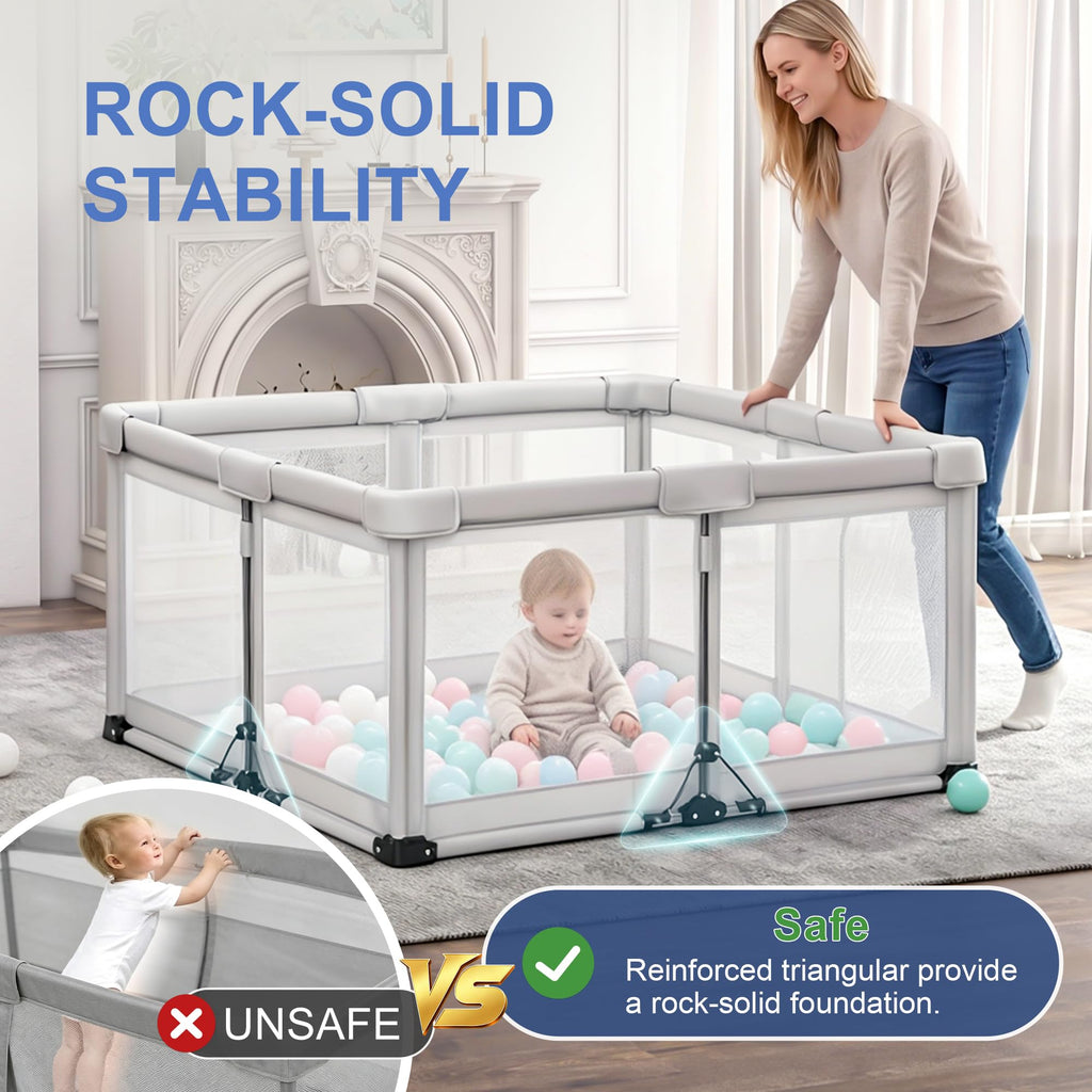 Foldable Baby Playpen W9186